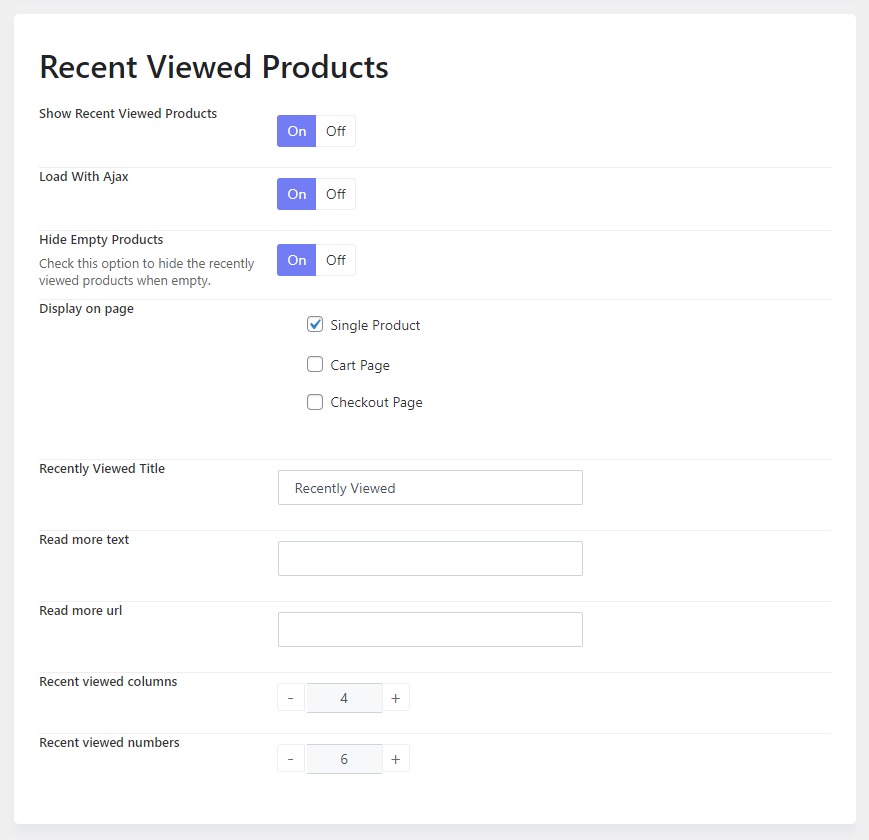 Product recent