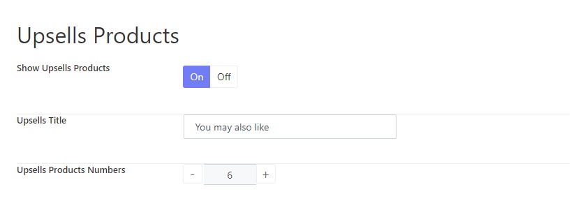 Product upsell