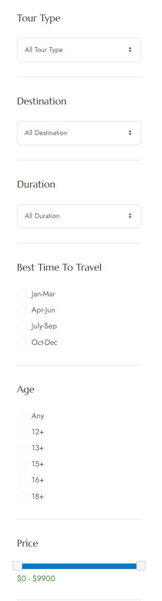 Tour Sidebar